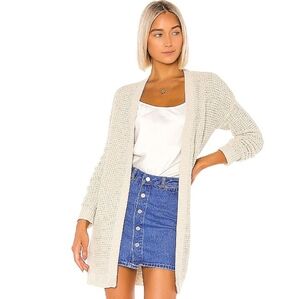 Lovers + Friends Alyn Cardigan in Sand Open Knit Open Front